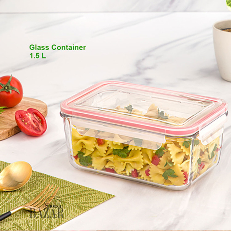 ظرف شیشه ای مستطیل لیمون