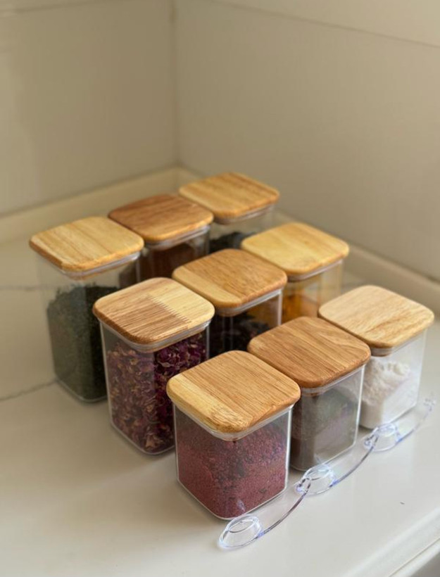 بانکه ادویه سارینا درب چوبی لیمون